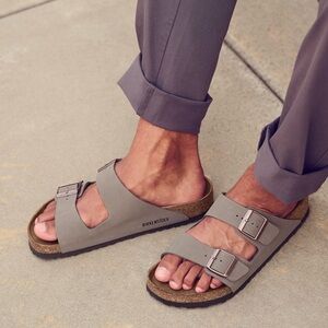 Birkenstock Men's Size 10.Stone Beige Color